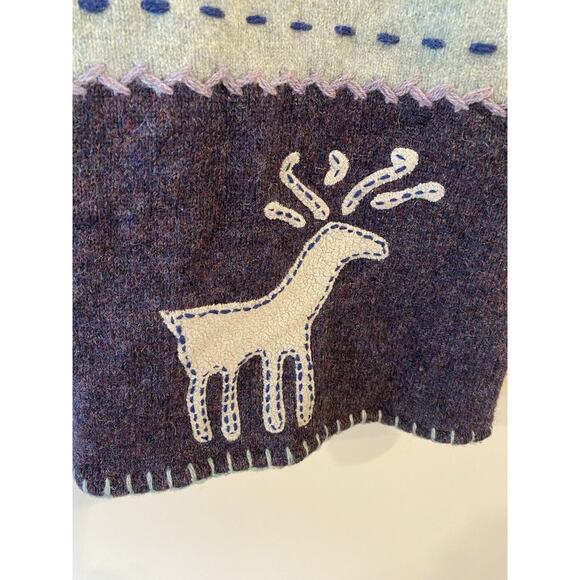 Robert Scott Siize L - Vintage Embroidery Cardigan Sweater Vest Snowflake Etc - Picture 7 of 12